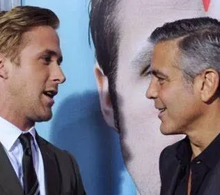 Ryan Eggold and George Clooney